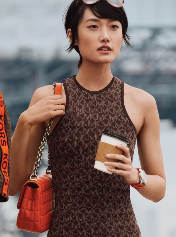 Damske Taška Cez Rameno Michael Kors SoHo Large Quilted Leather Oranžové Hnede - Kabelky Michael Kors Slevy | IQHWM-1824